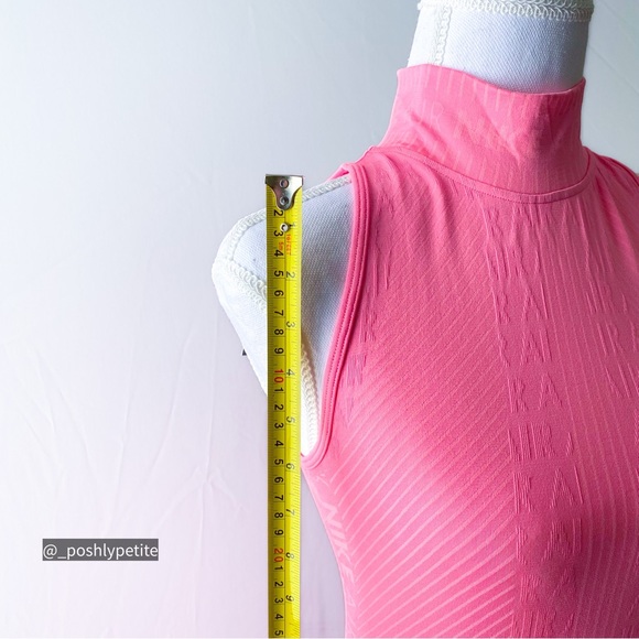 Nike XS hot pink sleeveless mock neck bodycon midi dress - Picture 6 of 16